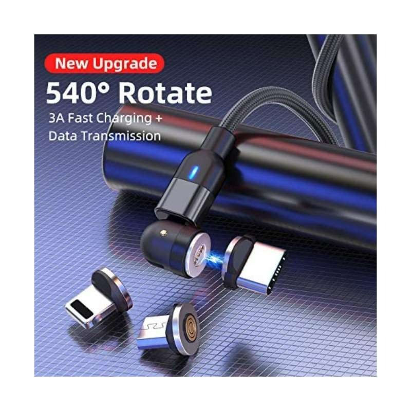 کابل شارژ 1 به 3  Magnet Rotating با طول 1 متر image gallery