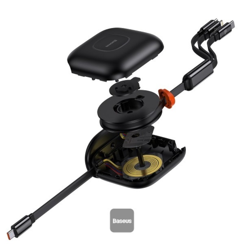 کابل تبدیل USB-C به MicroUSB/USB-C/Lightning باسئوس مدل A85 طول 1.7 متر image gallery