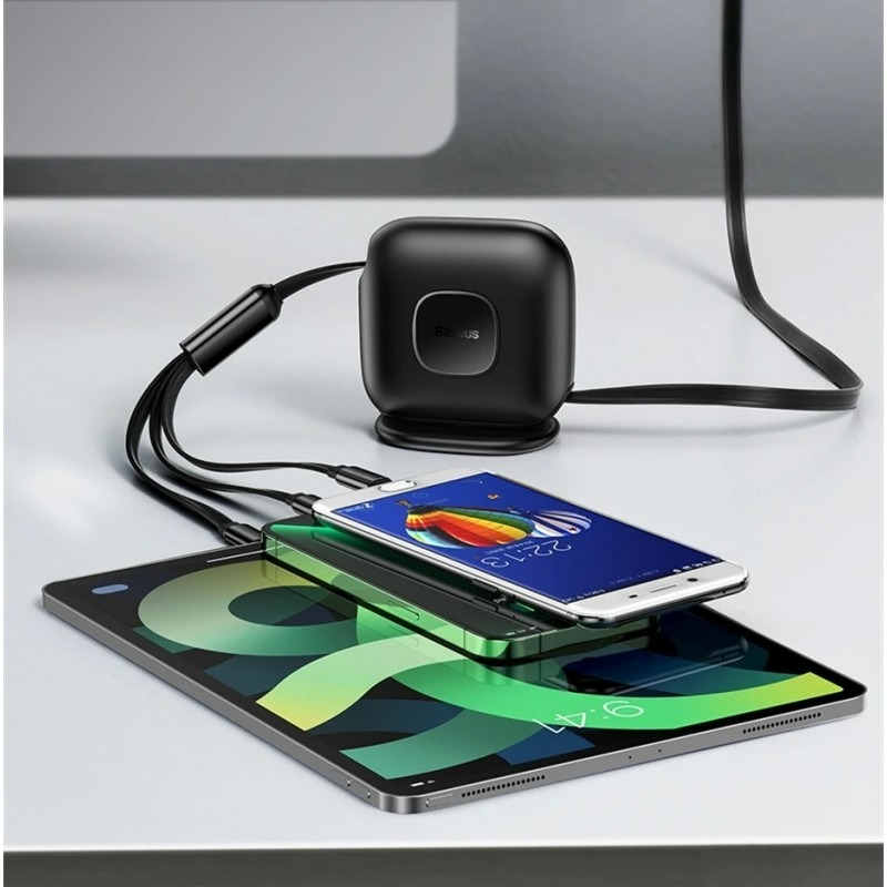 کابل تبدیل USB-C به MicroUSB/USB-C/Lightning باسئوس مدل A85 طول 1.7 متر image gallery