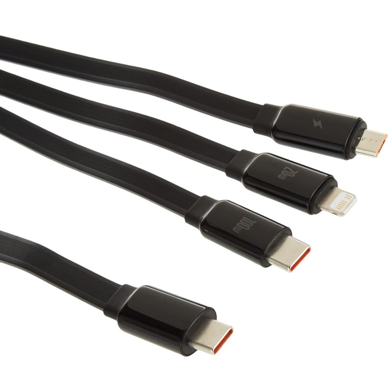 کابل تبدیل USB-C به MicroUSB/USB-C/Lightning باسئوس مدل A85 طول 1.7 متر image gallery