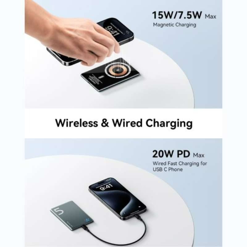 پاوربانک بی‌سیم KUULAA مدل KY-YD67 Glass ظرفیت 5000mAh image gallery