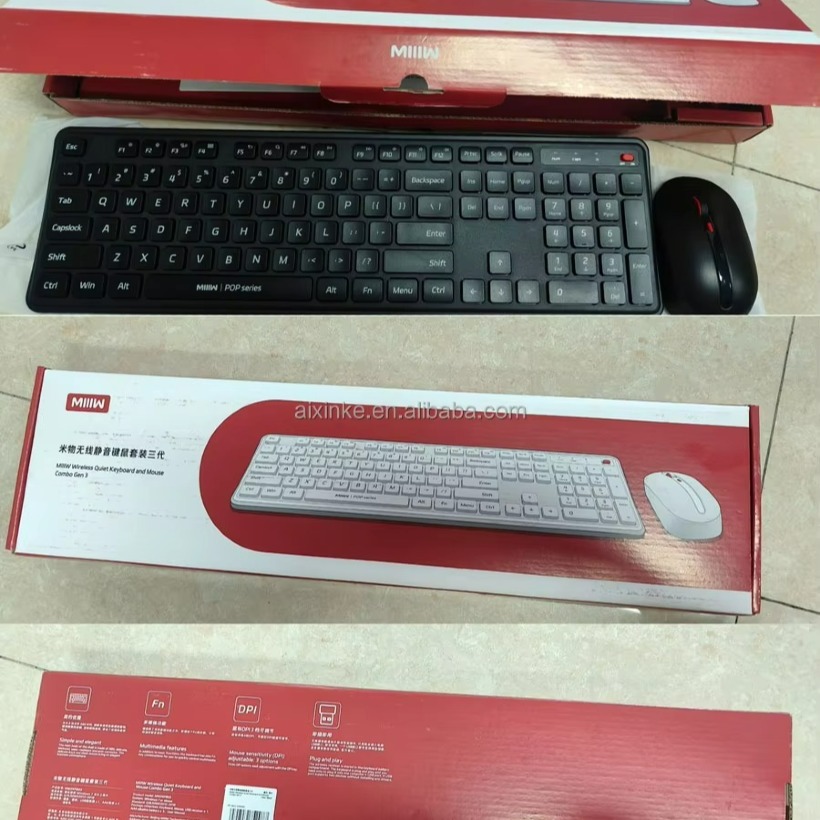 ست ماوس و کیبورد بی‌سیم شیائومی MIIIW مدل COMBO GEN3 MW24PB03 image gallery