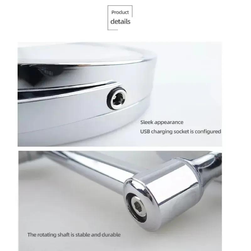 آینه و رینگ لایت آرایشی لمسی Xiasong مدل دیواری 1x:10x image gallery