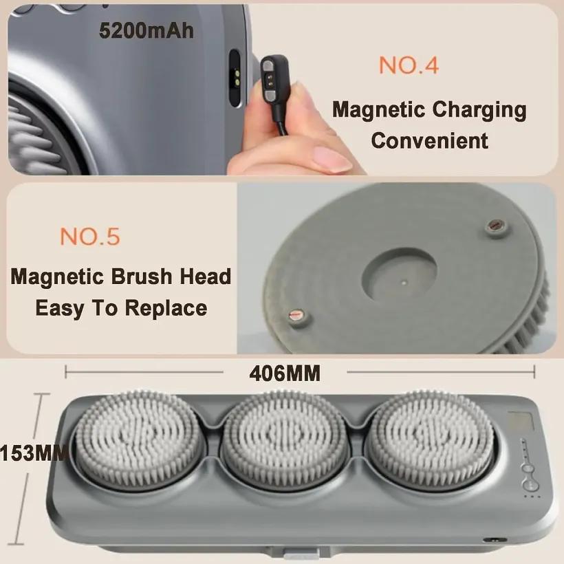 ماساژور و لیف برقی Xiaoxiang مدل +V3 همراه با 6 عدد سری یدک image gallery