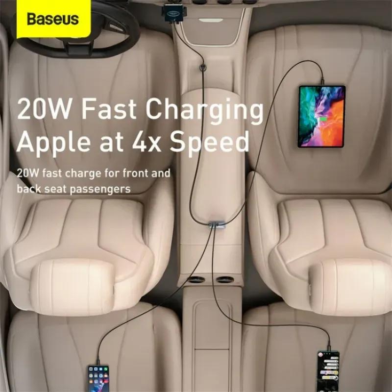 شارژر فندکی 4 پورت باسئوس مدل Baseus CCBX-120C2X image gallery