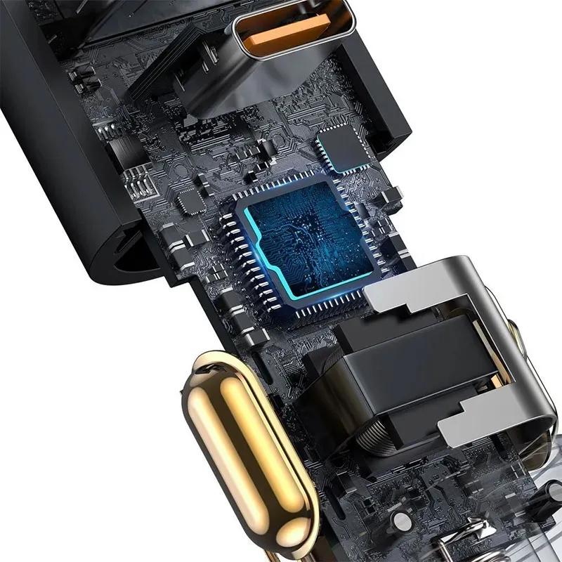 شارژر فندکی باسئوس مدل CCBX-120CX 2in1 image gallery