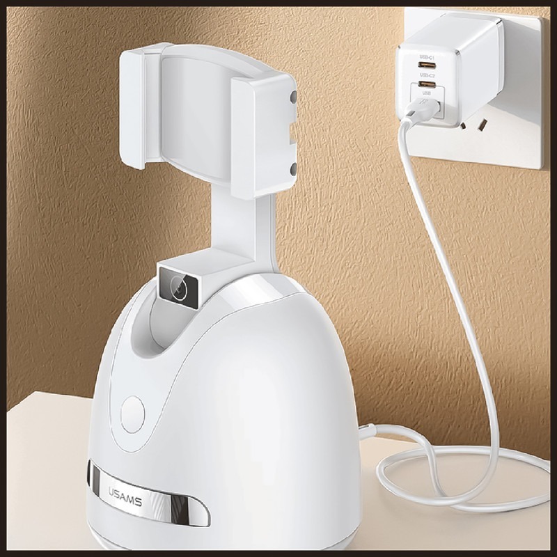 پایه نگهدارنده گوشی موبایل هوشمند با قابلیت ردیابی چهره یوسمز مدل USAMS US-ZB239 image gallery