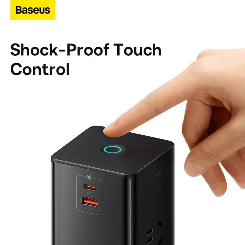 هاب شارژر 4 پورت بیسوس مدل Baseus PowerCombo PSLR000301 توان 65 وات image gallery