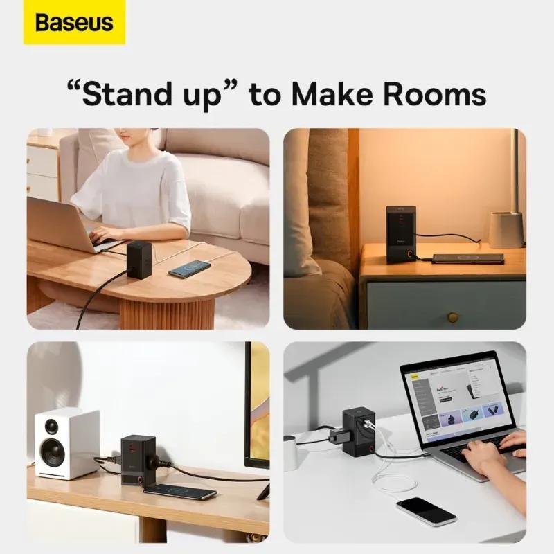 هاب شارژر 4 پورت بیسوس مدل Baseus PowerCombo PSLR000301 توان 65 وات image gallery