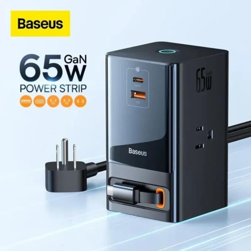 هاب شارژر 4 پورت بیسوس مدل Baseus PowerCombo PSLR000301 توان 65 وات image gallery