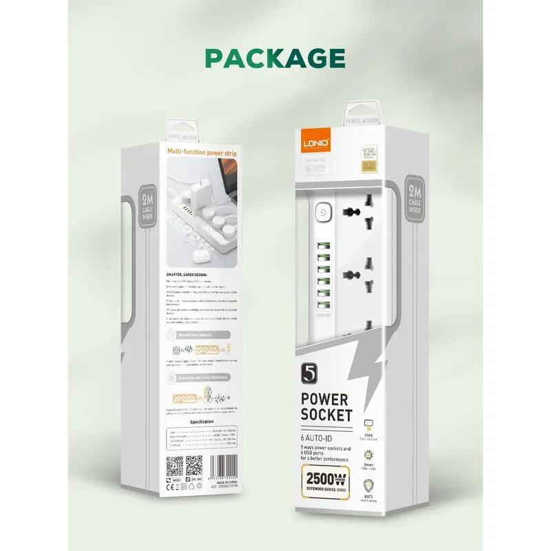 چند راهی برق و شارژر الدینیو مدل  SC5614 دارای 6 پورت USB image gallery