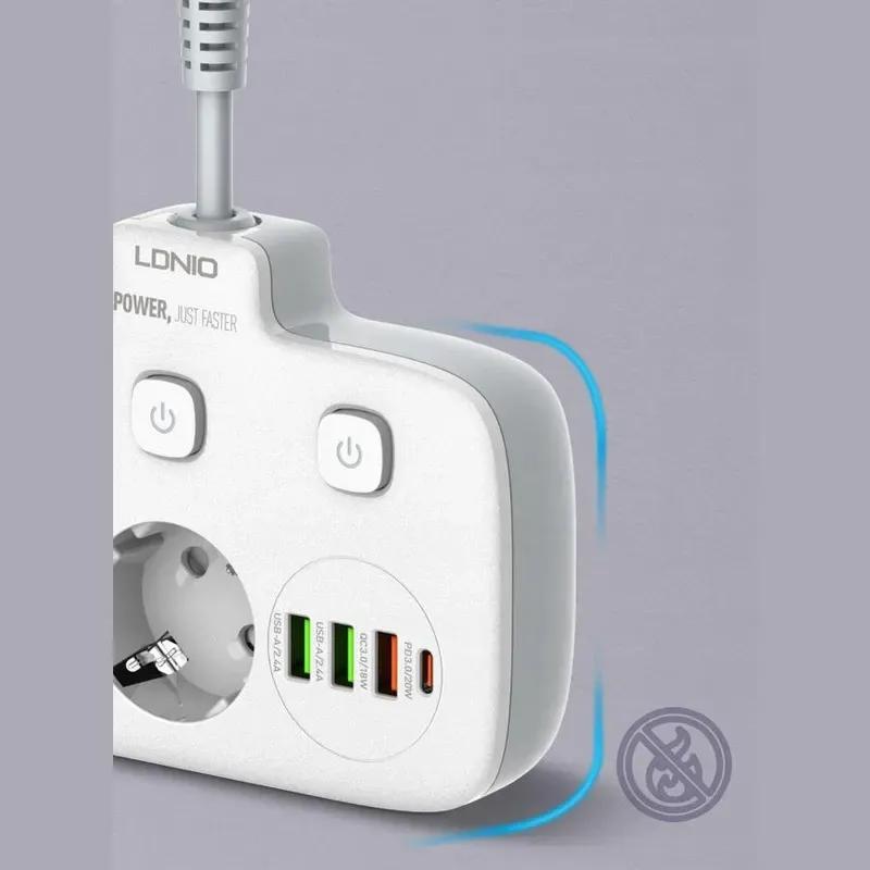 چند راهی برق و شارژر الدینیو مدل  SE2435 دارای 4 پورت image gallery