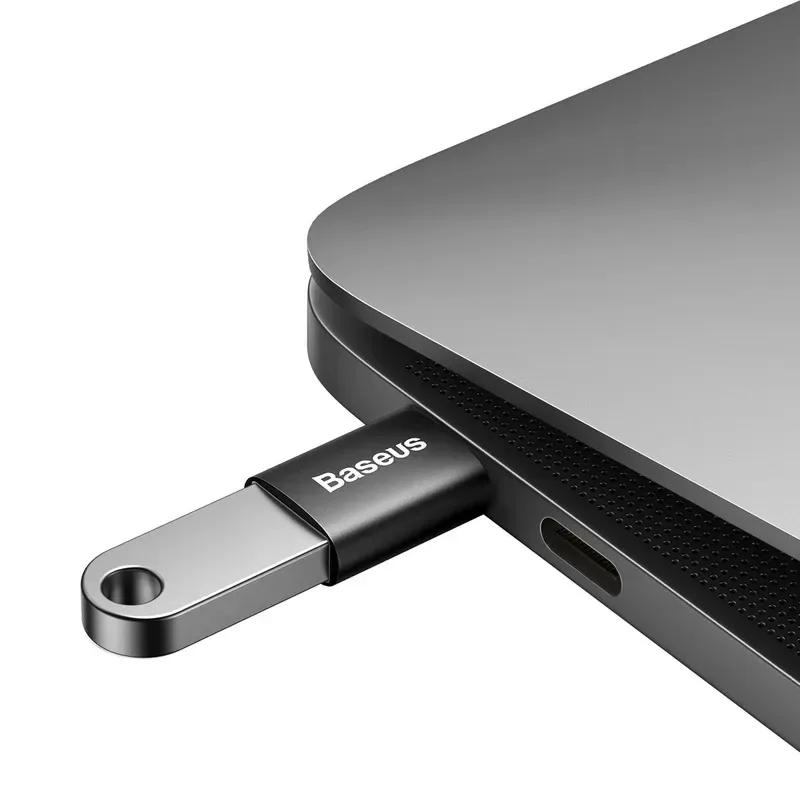 مبدل Type-C to USB-A باسئوس مدل Ingenuity Series Mini OTG-ZJJQ000001 image gallery
