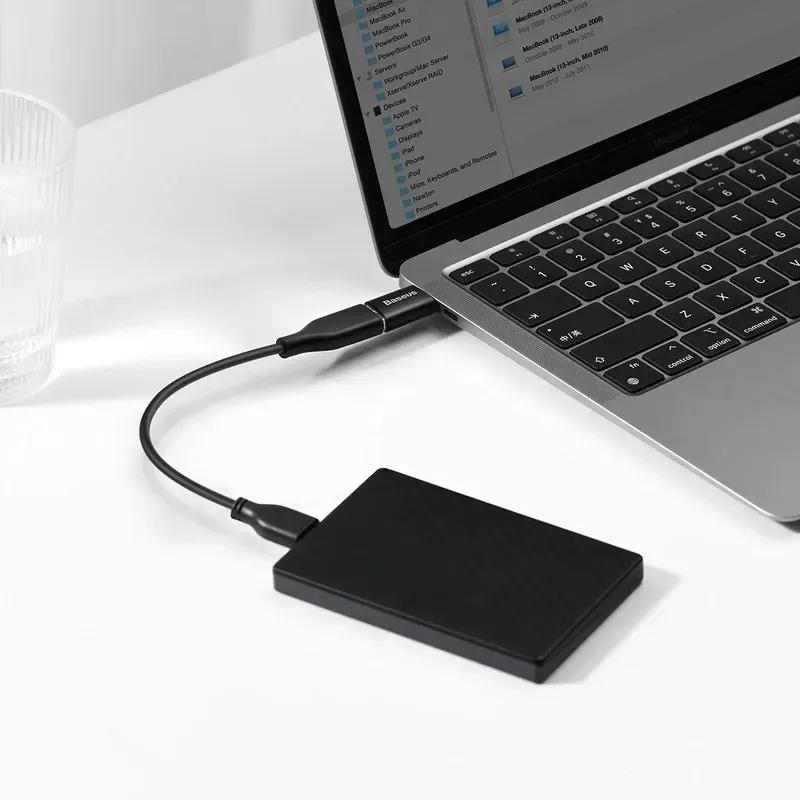 مبدل Type-C to USB-A باسئوس مدل Ingenuity Series Mini OTG-ZJJQ000001 image gallery