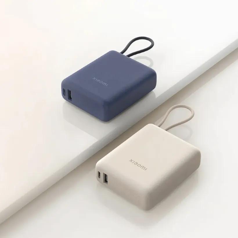 پاوربانک 10000 شیائومی مدل Xiaomi Power Bank PB1033MI توان 33 وات همراه با کابل متصل image gallery