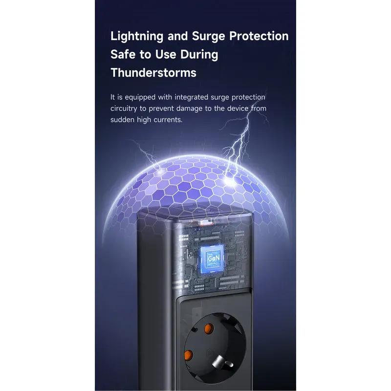 چند راهی برق و شارژر مک دودو مدل CH-062 GaN دارای 3 پورت image gallery