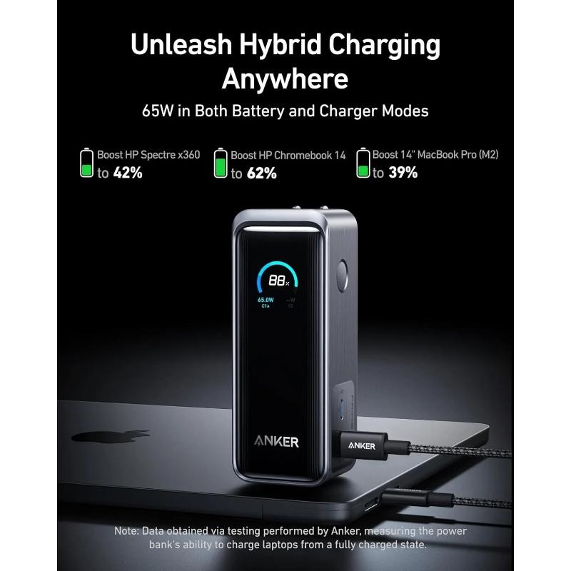 پاوربانک 9600 و شارژر دیواری انکر مدل Anker A1339 Prime Power Bank توان 65 وات همراه با کابل تایپ سی image gallery