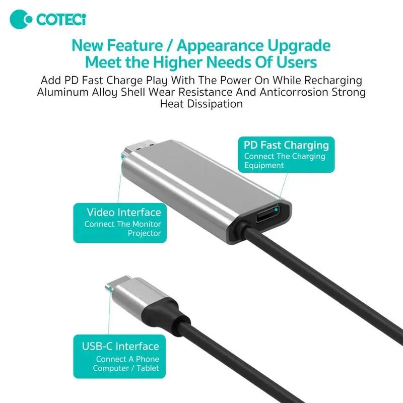 کابل HDMI به Type-c کوتتسی مدل Coteetci 33025 طول 2 متر image gallery