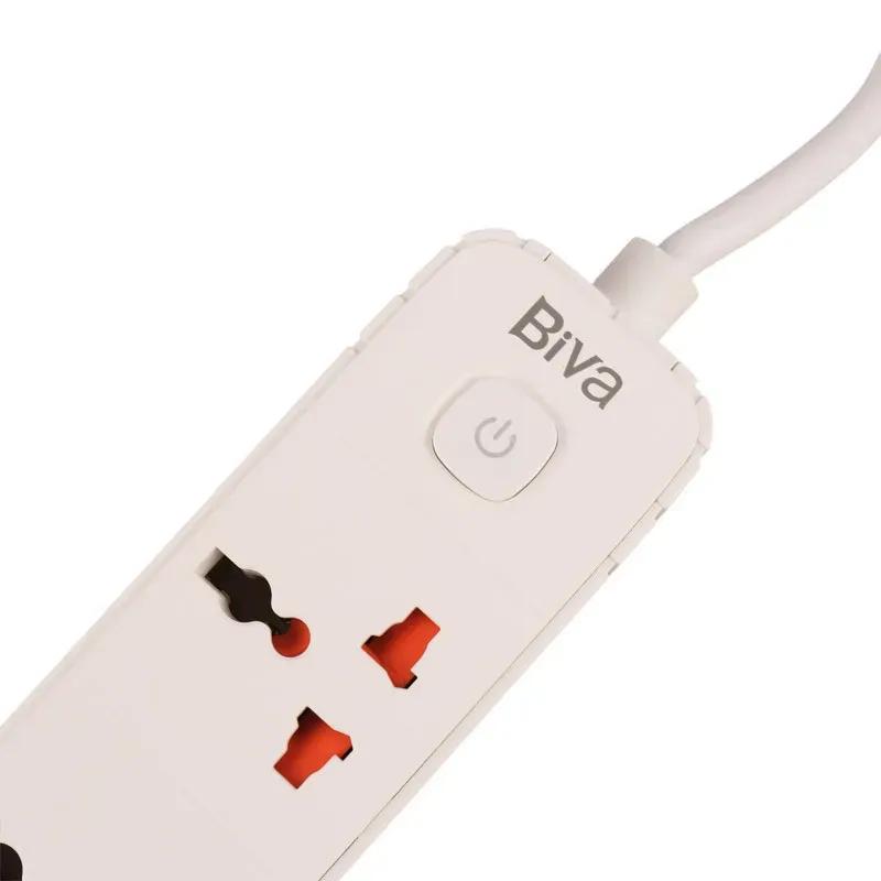 چند راهی برق و شارژر بیوا مدل PS-05 Power Strip دارای 4 پورت image gallery