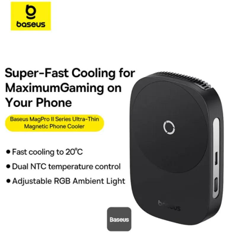 شارژر وایرلس مگنتی و فن خنک کننده موبایل باسئوس مدل  Baseus MagPro II BS-PS036 توان 15 وات image gallery