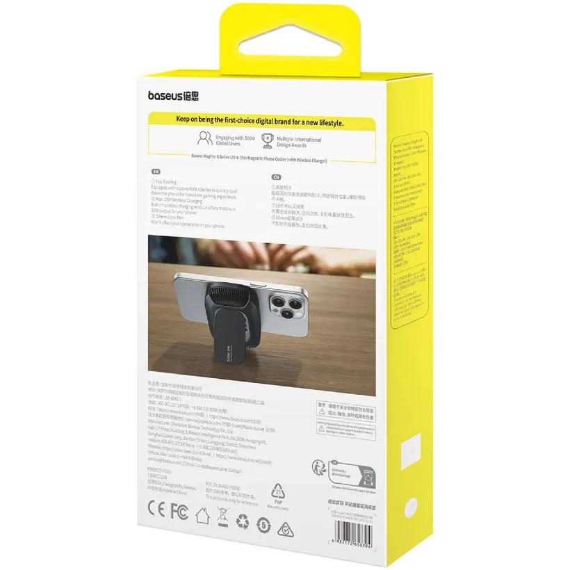 شارژر وایرلس مگنتی و فن خنک کننده موبایل باسئوس مدل  Baseus MagPro II BS-PS036 توان 15 وات image gallery