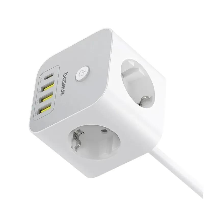 چند راهی و هاب شارژر 7 پورت باسئوس مدل  Baseus E00066401213-00 طول 1.5 متر توان 20 وات image gallery