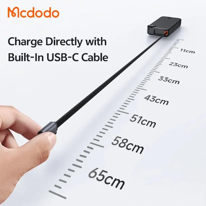 پاوربانک 10000 مک دودو  مدل Mcdodo Freego MC-3870 توان 30 وات همراه با کابل متصل image gallery