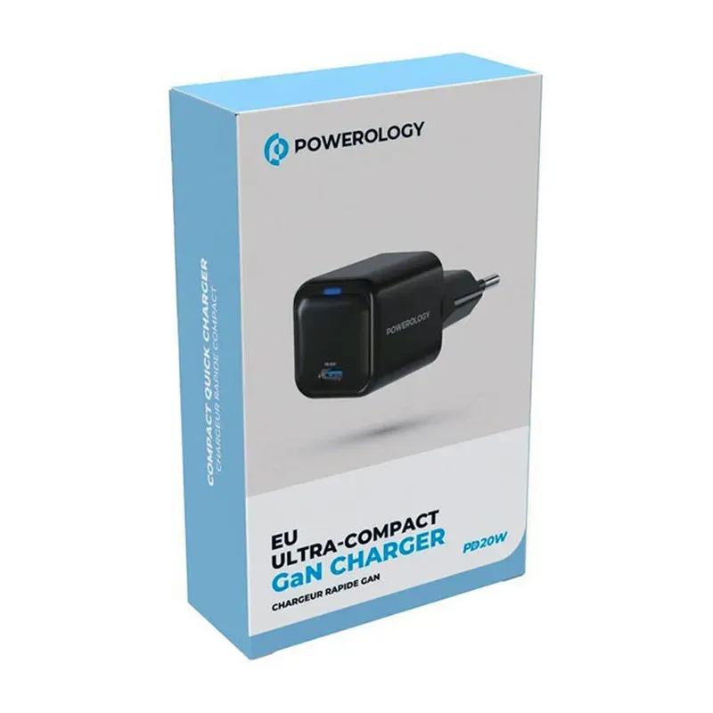 شارژر دیواری پاورولوژی مدل Ultra-Compact GaN Charger PWCUQC015 توان 20 وات image gallery