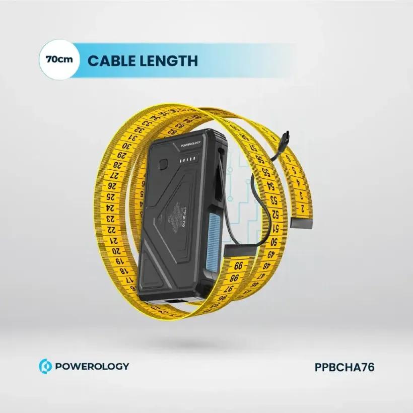 پاوربانک خورشیدی 20000 پاورولوژی Powerology PP076 PPBCHA76 همراه با کابل متصل image gallery
