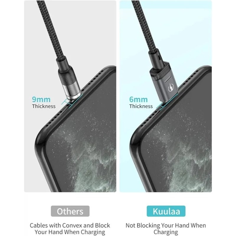 کابل شارژ مغناطیسی 3 در 1 کولا مدل KL-X25 طول 0.5 متر 18وات  image gallery