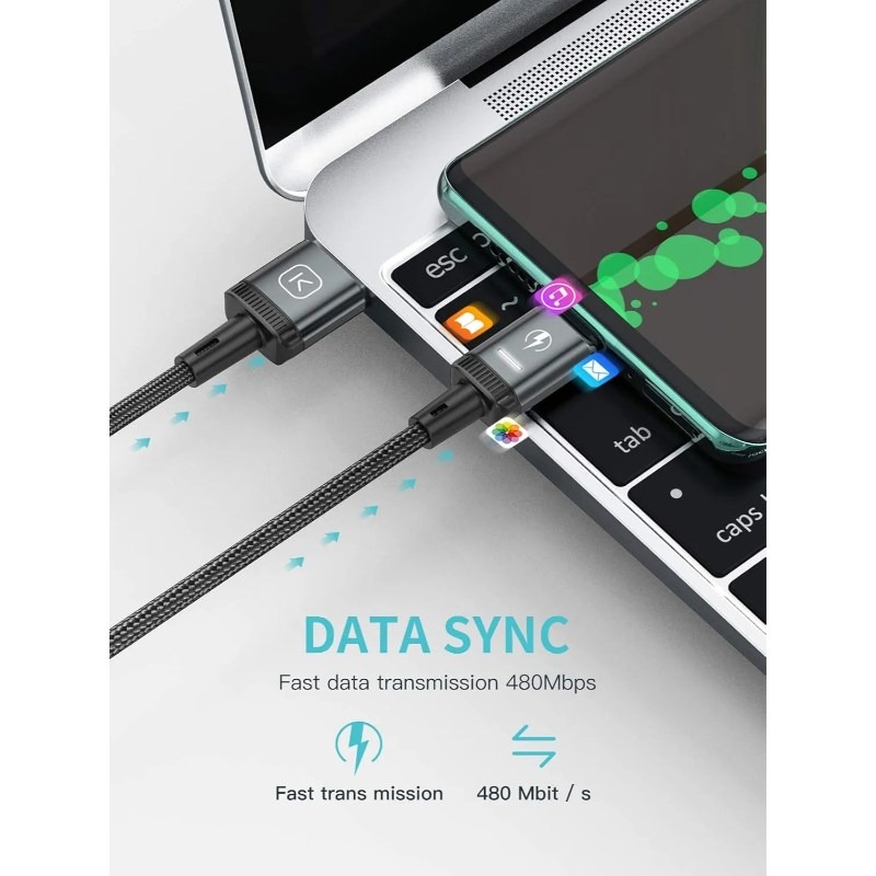 کابل شارژ مغناطیسی 3 در 1 کولا مدل KL-X25 طول 0.5 متر 18وات  image gallery