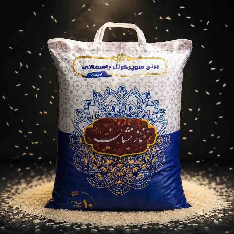 برنج پاکستانی سوپر کرنل باسماتی ناز نشان وزن 10 کیلوگرمی (4 گونی) image gallery