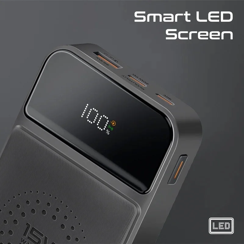 پاوربانک بی سیم پرومیت مدل Promate AURATORQ-20.BLACK با ظرفیت 20000 میلی آمپر ساعت image gallery