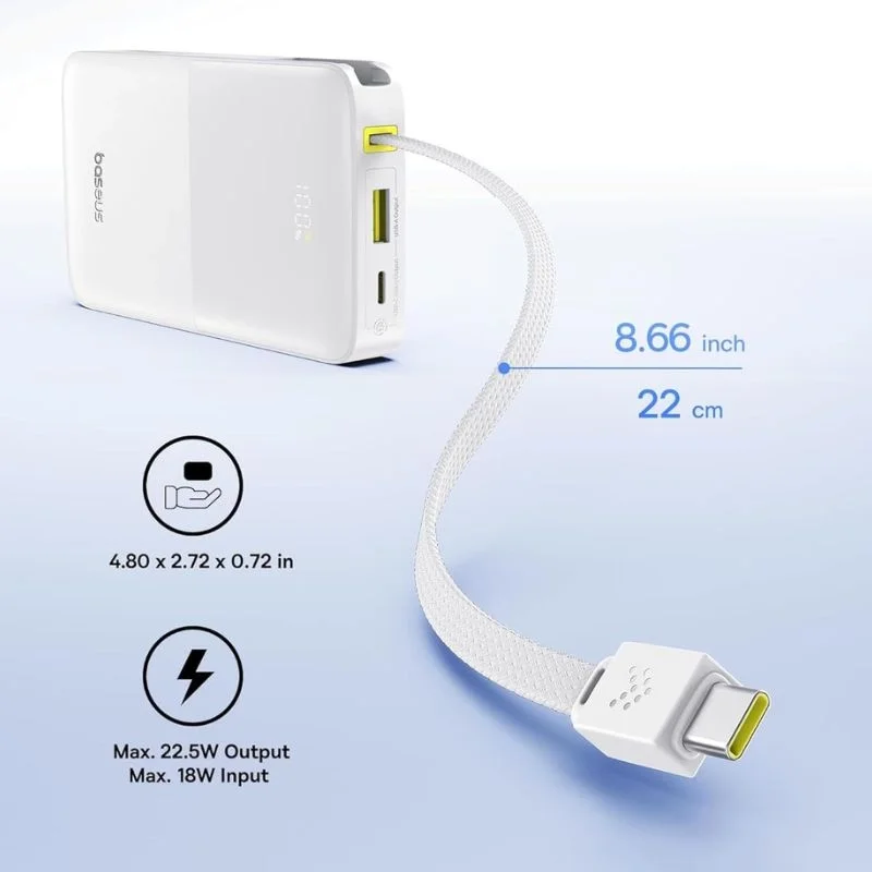 پاوربانک بیسوس مدل Baseus EnerFill FC51 Bipow2 Pro ظرفیت 10000mAh - سفید image gallery