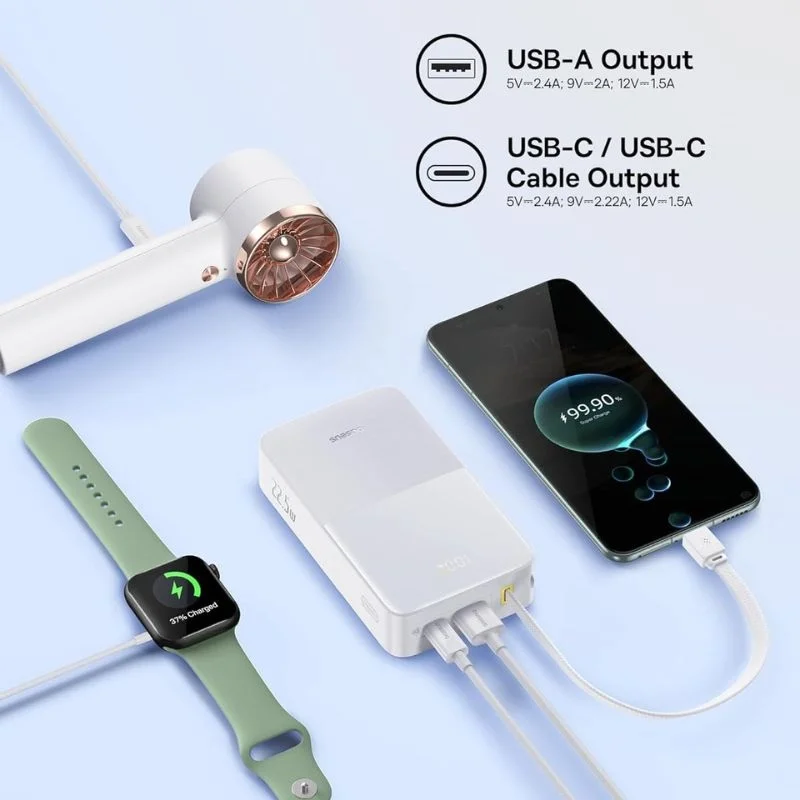 پاوربانک بیسوس مدل baseus EnerFill FC51 Bipow2 Pro E0027700 ظرفیت 20000mAh توان 22.5W – سفید image gallery