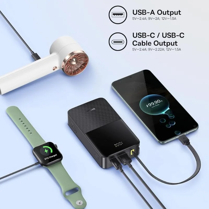 پاوربانک بیسوس مدل Baseus EnerFill FC51 Bipow2 Pro E0027701 ظرفیت 20000mAh توان 22.5 W – مشکی image gallery
