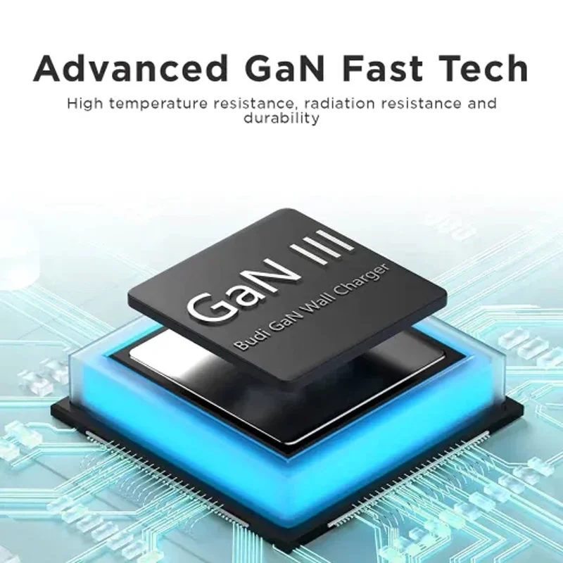 شارژر دیواری 65 وات بودی مدل Budi AC320UW سه پین با یک خروجی USB و یک خروجی USB-C - سفید image gallery