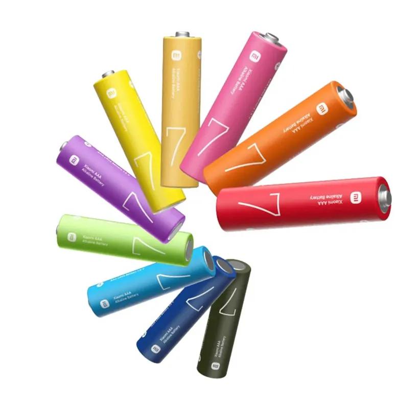 پک 40 تایی باتری رنگین کمانی نیم قلمی شیائومی مدل ZI7 LR03 Alkaline AAA