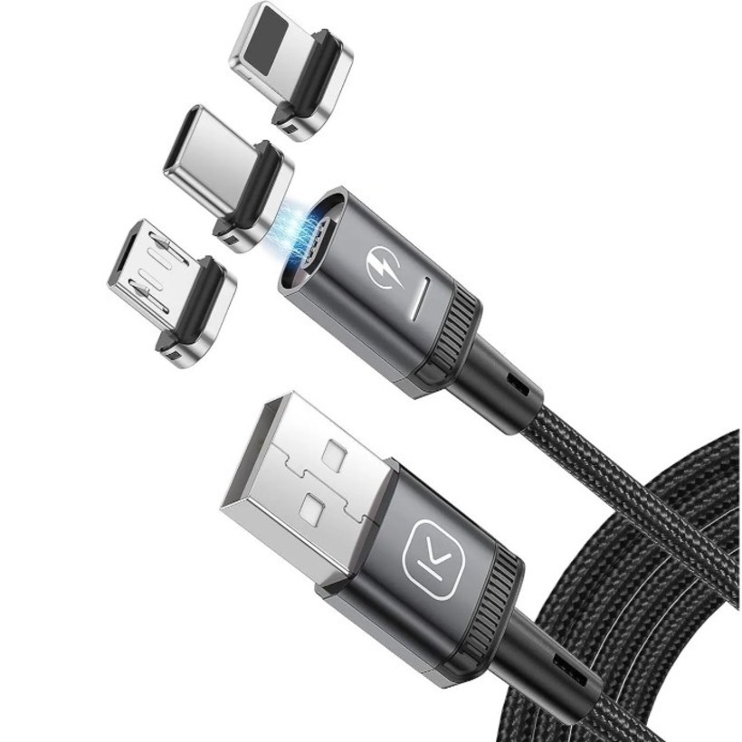 کابل شارژ مغناطیسی 3 در 1 کولا مدل KL-X25 طول 0.5 متر 18وات 