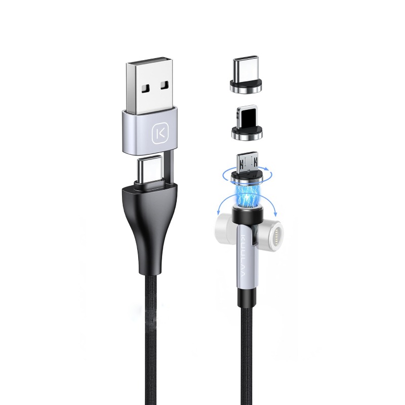 کابل شارژ مغناطیسی 6 در 1 کولا مدل KL-AC57  طول 1 متر ۱۵ وات