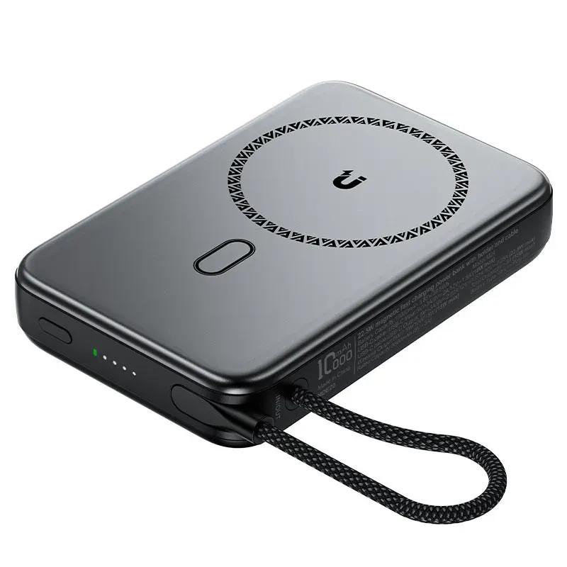 پاوربانک وایرلس مگ سیف ایس فست مدل M24 ظرفیت ۱۰۰۰۰ میلی آمپرساعت و توان 22.5 وات