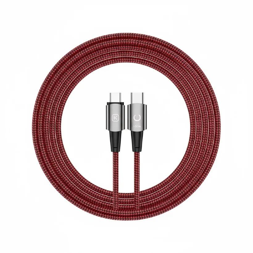 کابل مغناطیسی USB C-C کولا مدل KL-X30 طول ۱ متر ۱۰۰ وات 