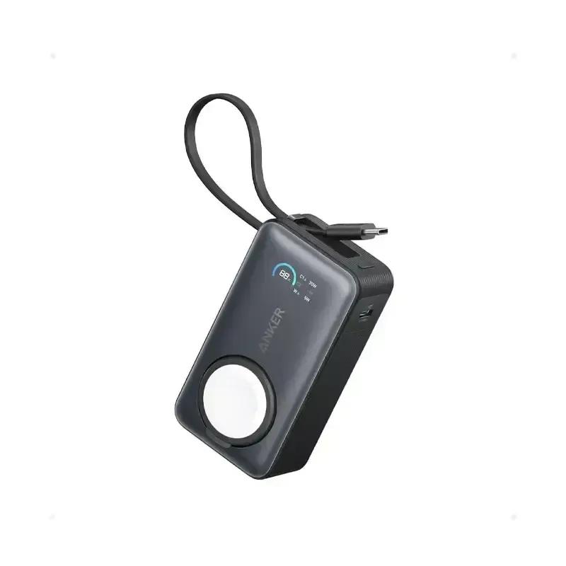 پاوربانک انکر مدل Anker MagGo-A1657 با قابلیت شارژ بی سیم اپل واچ ظرفیت 10000 میلی‌آمپر ساعت