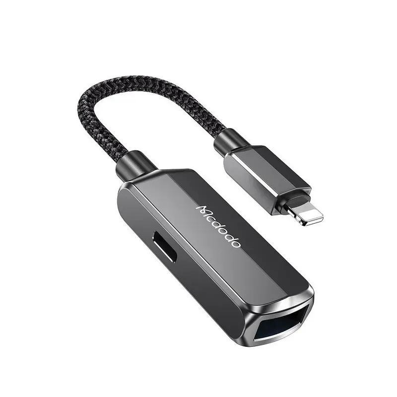 تبدیل لایتنینگ اتصال همزمان شارژر و USB مک دودو مدل Mcdodo CA-2690