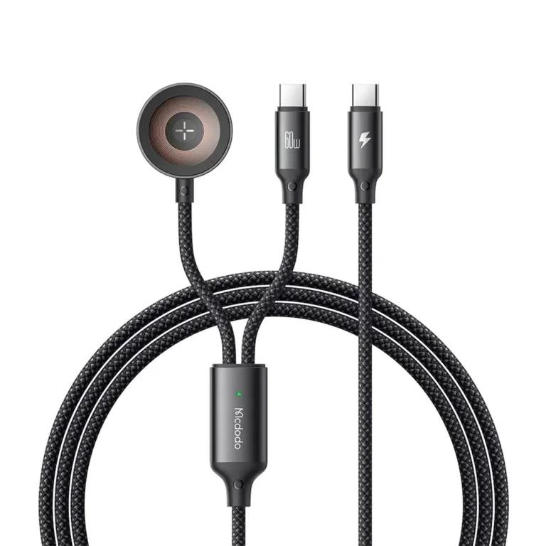 کابل Type-C به Type-C و شارژر اپل واچ مک دودو مدل Mcdodo CA-220 Cable Wireless Charger توان 60 وات