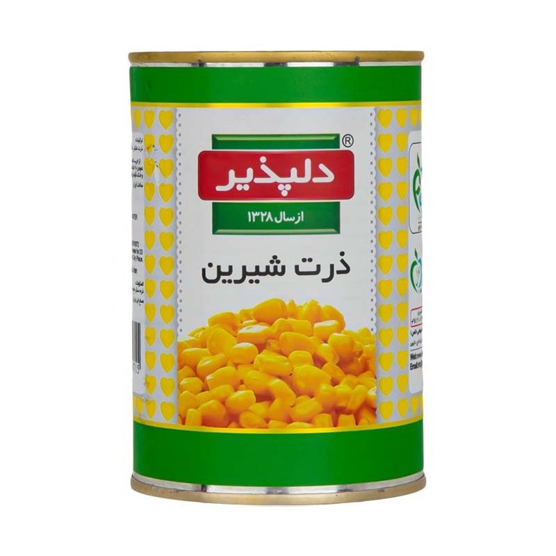 کنسرو ذرت شیرین دلپذیر وزن 415 گرمی (کارتن 24 عددی)
