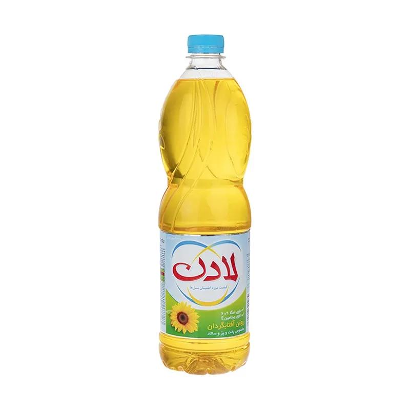 روغن مایع آفتابگردان لادن مخصوص پخت و پز و سالاد حجم 900 میلی  لیتری (کارتن 12 عددی)