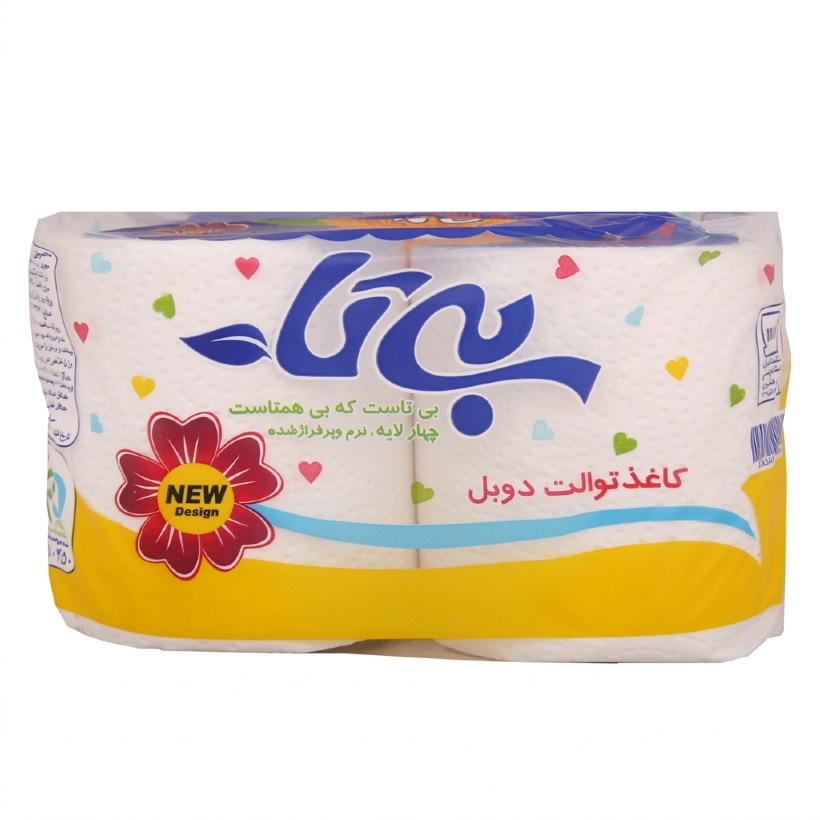 دستمال توالت بی تا مدل Flower بسته 2 عددی (36 بسته)