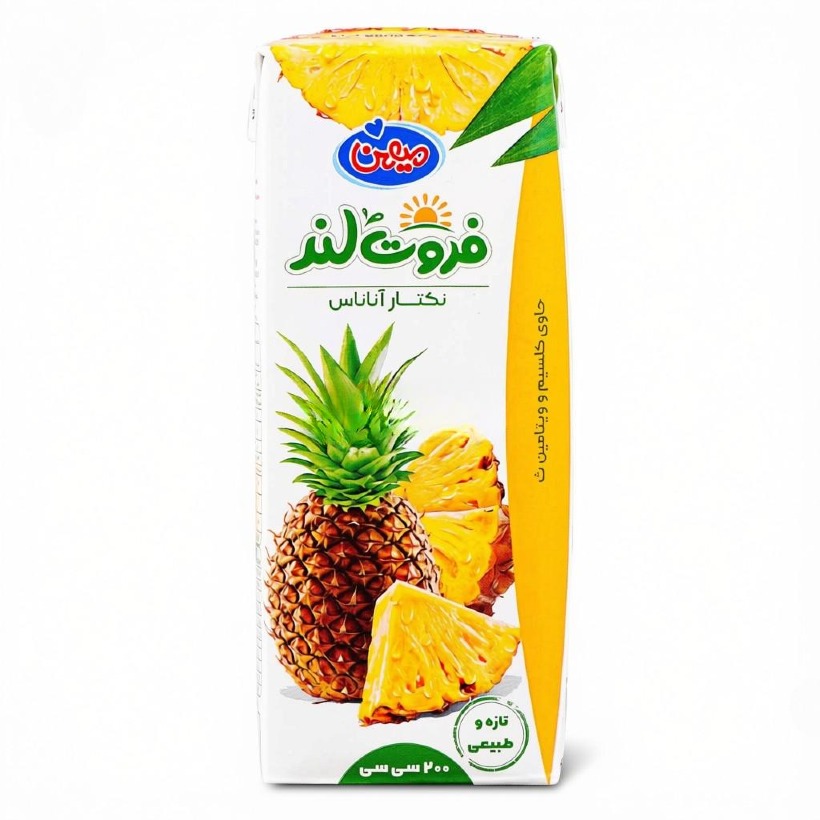 آبمیوه آناناس فروت لند میهن حجم 200 میلی لیتری (بسته 36 عددی)
