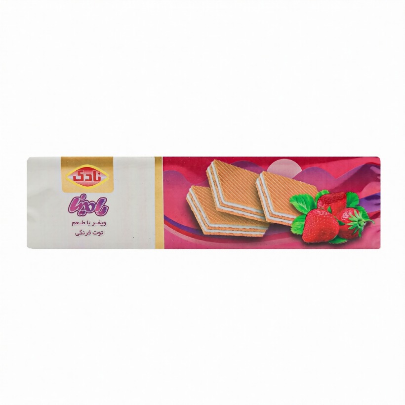 ویفر مانژ توت فرنگی نادی وزن 75 گرمی (کارتن 40 عددی)